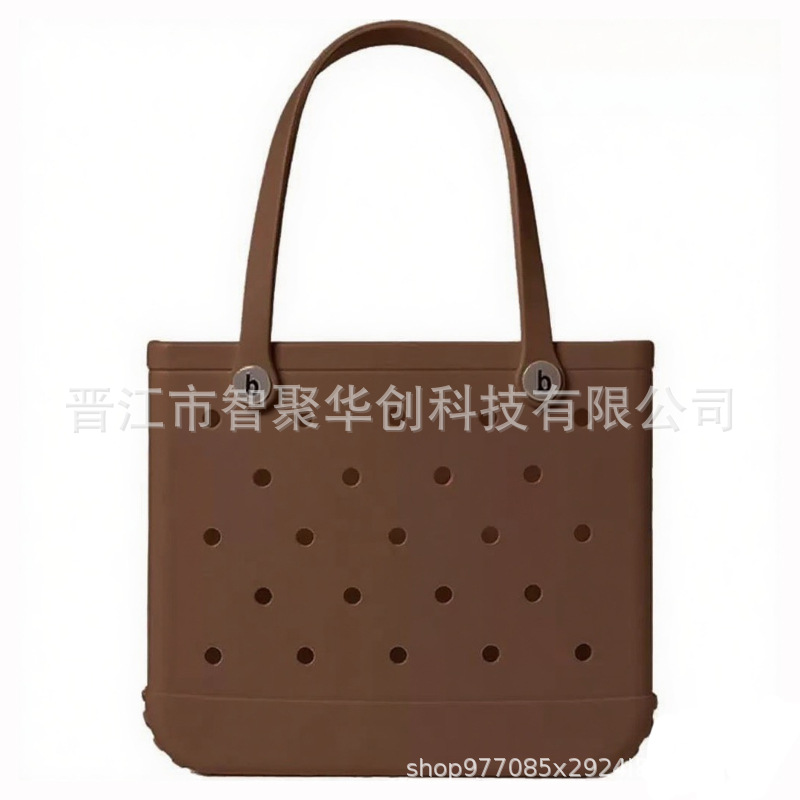 Eva bolsa de playa bolsa de agujero ligera europea y americana moda diy bolsa de mano de gran capacidad bolsa de hombro especial junto al mar