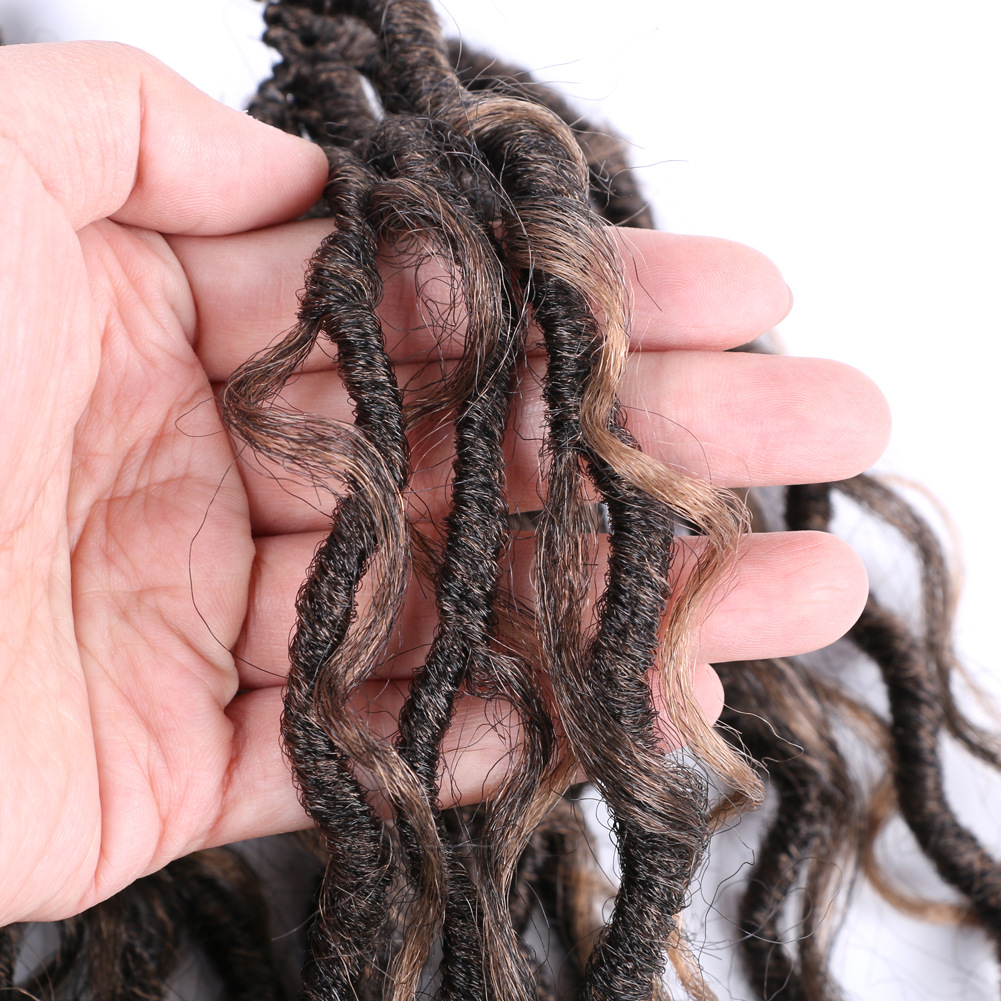 Peluca africana de fibra química concubina Río Locs trenza de cabello de ganchillo trenza de pelo sucio