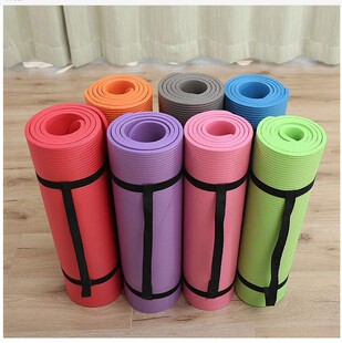 Yoga mat for beginners for men and women, long non-slip floor mat for gym for home use, increased thickness