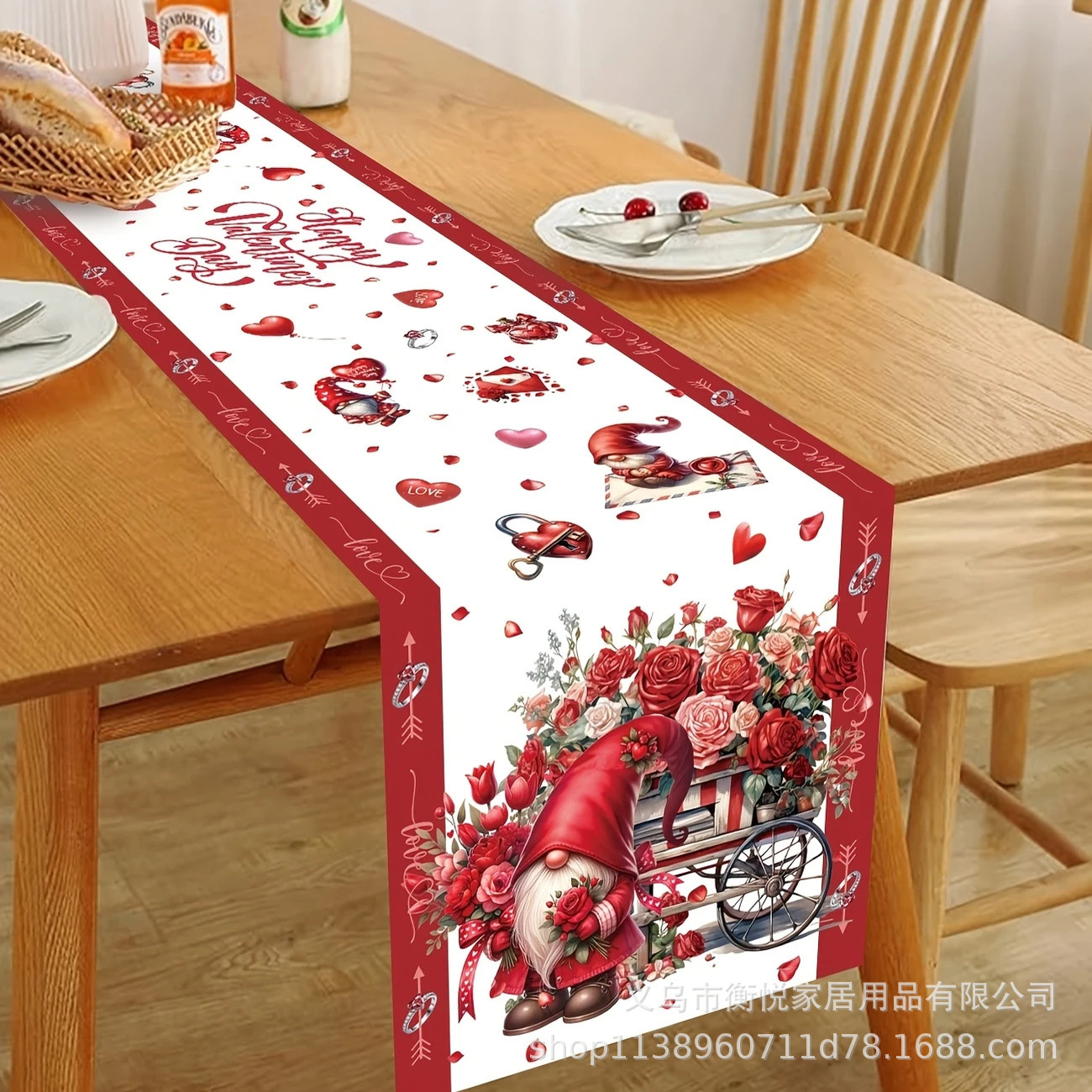 Bandera de mesa de flores de primavera transfronteriza, hogar, comedor, sala de estar, mesa de comedor, decoración de vacaciones al aire libre, mantel de mesa