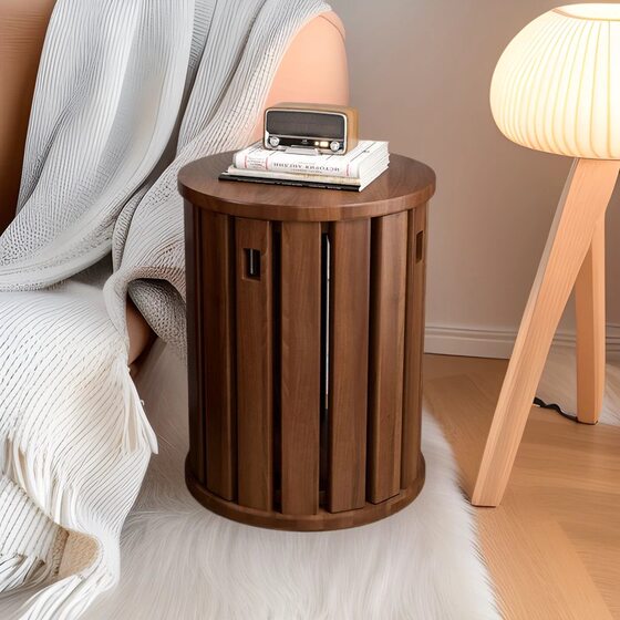 Stackable Stool Modern Dining Table Stool Log New Chinese Style Stackable Solid Wood Round Stool Coffee Table Household
