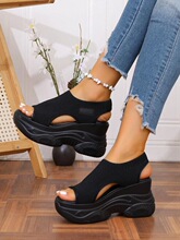 F 72534 Knitted Wedge Sandals �����ɸ���Ь �羳����ѷŷ����
