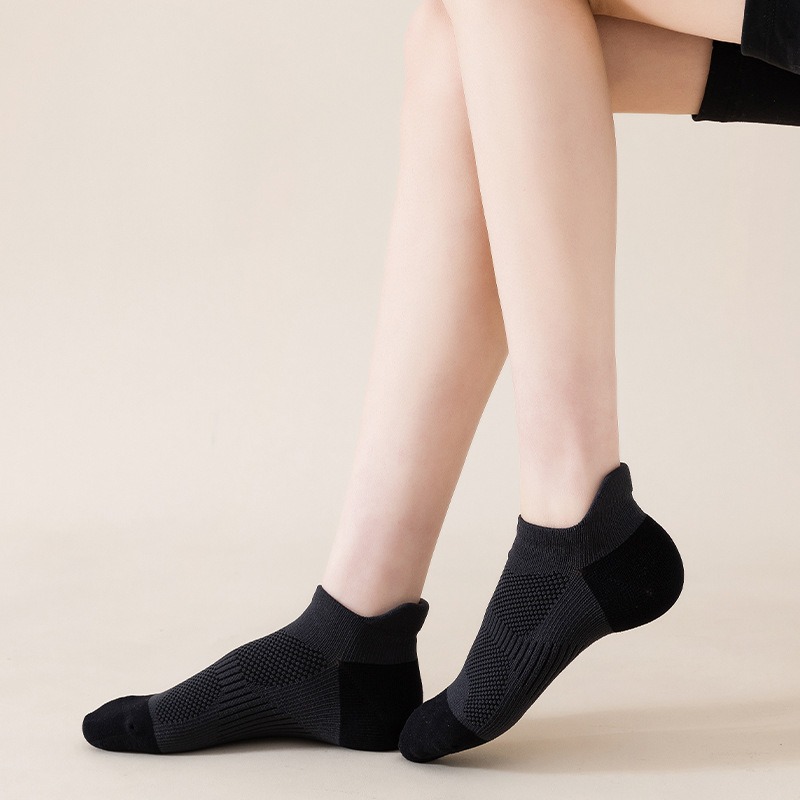 Meiks calcetines deportivos profesionales calcetines de corte bajo para hombres y mujeres fitness toalla inferior antideslizante resistente al desgaste barco deportivo Calcetines