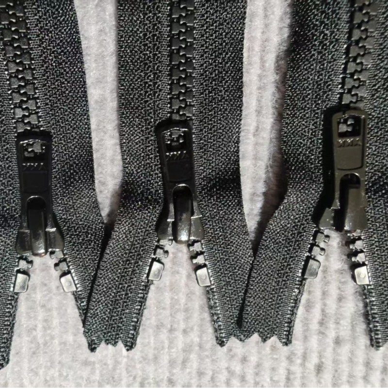 Ykk5号樹脂短ファスナーゴム歯閉鎖尾ポケット閉鎖尾黒プラスチック太歯服コートダウンジャケット|undefined