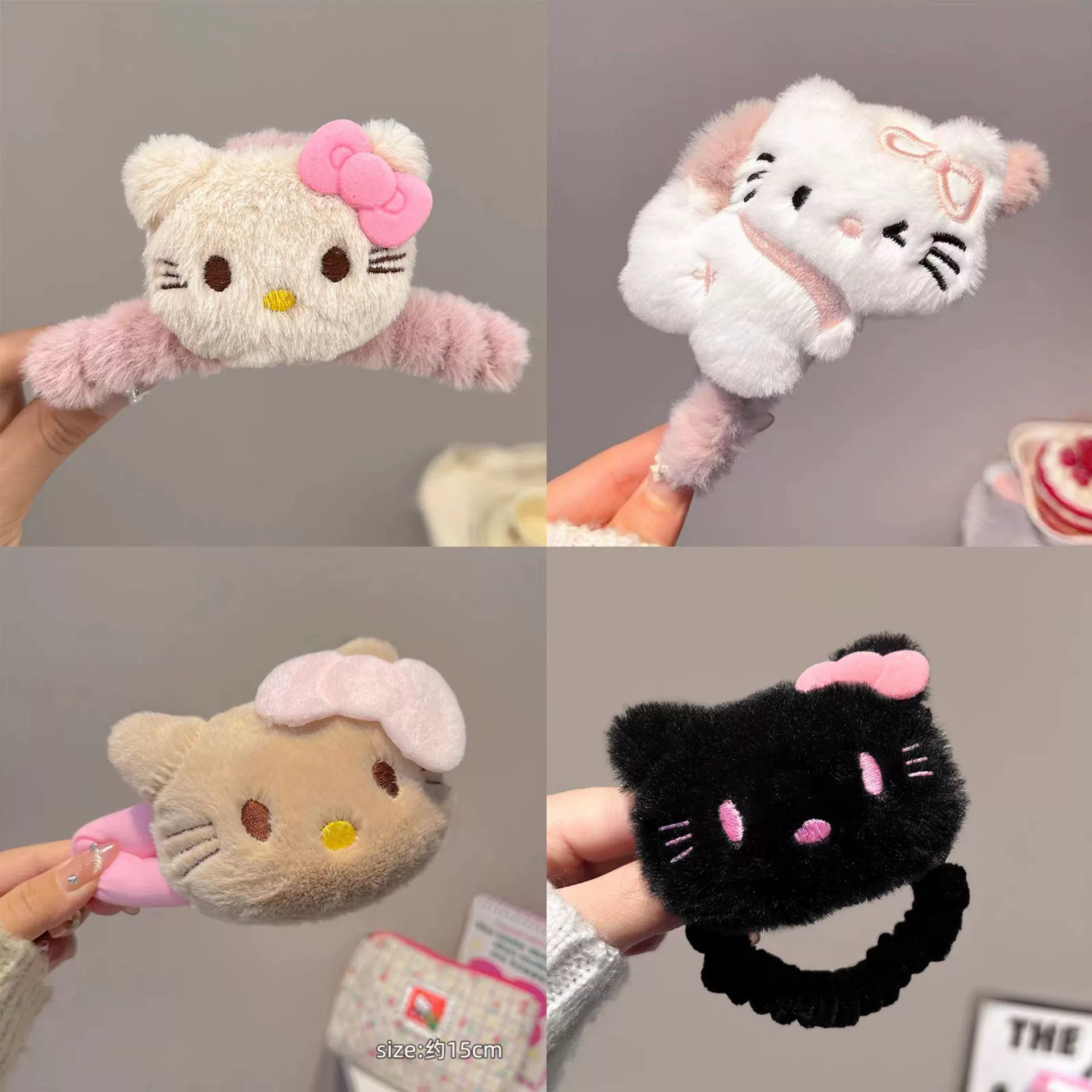 Китти кот заколка женская мультяшная милая девушка боковой BB-зажим, ученица сладкая верёвка для волос новый аксессуар