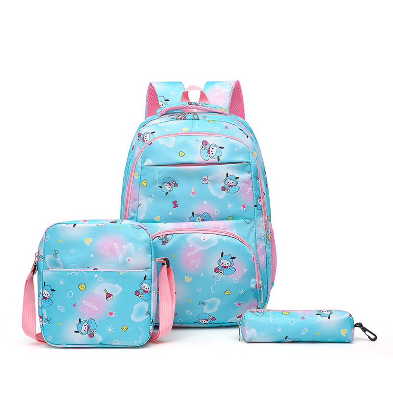 Nueva bolsa compuesta de dibujos animados al por mayor 3 - en - 1 mochila de hombro mochila casual mochila de gran capacidad linda mochila de estudiantes