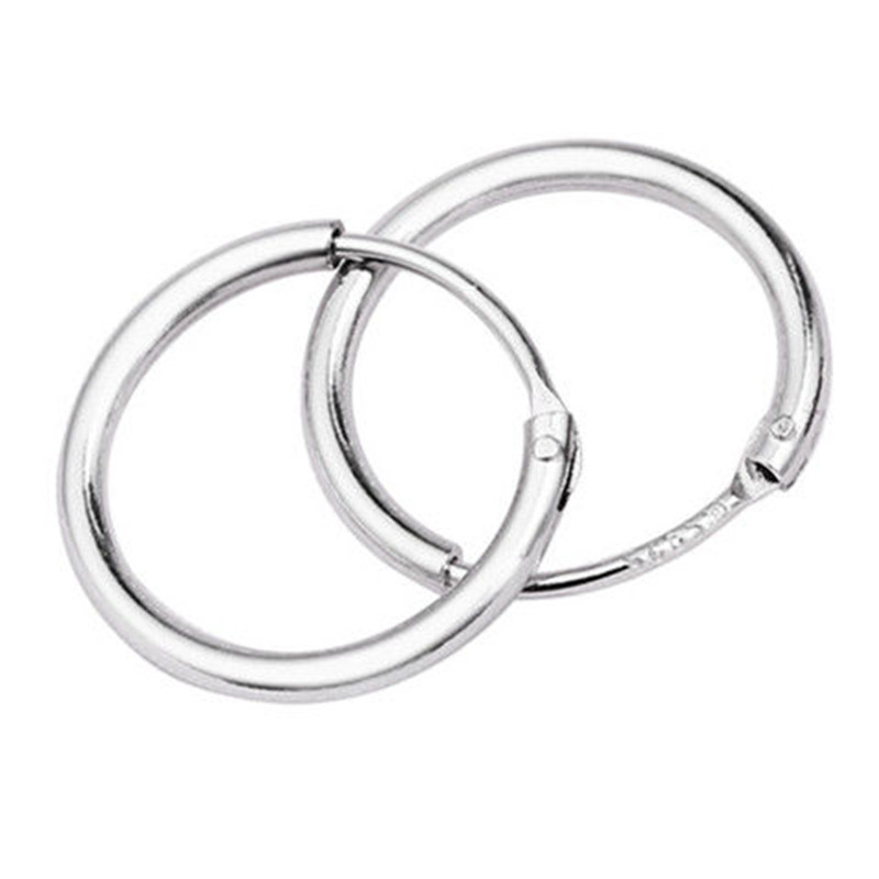 925 Sterling Silver Hoop Earrings For Men Plain Thick Ear Clasps_voghion.com