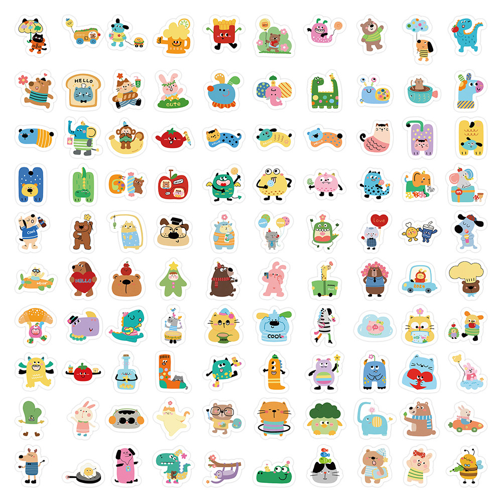 Abstract cartoon animals-100 pictures