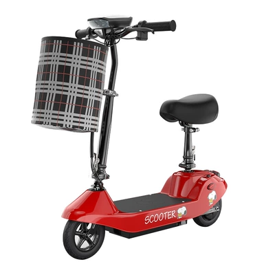 Battery Wholesale, Qatlanan elektrik skuterlər - red-brushed-with-tianneng-battery-battery-life-is-about-50-60-miles-24v