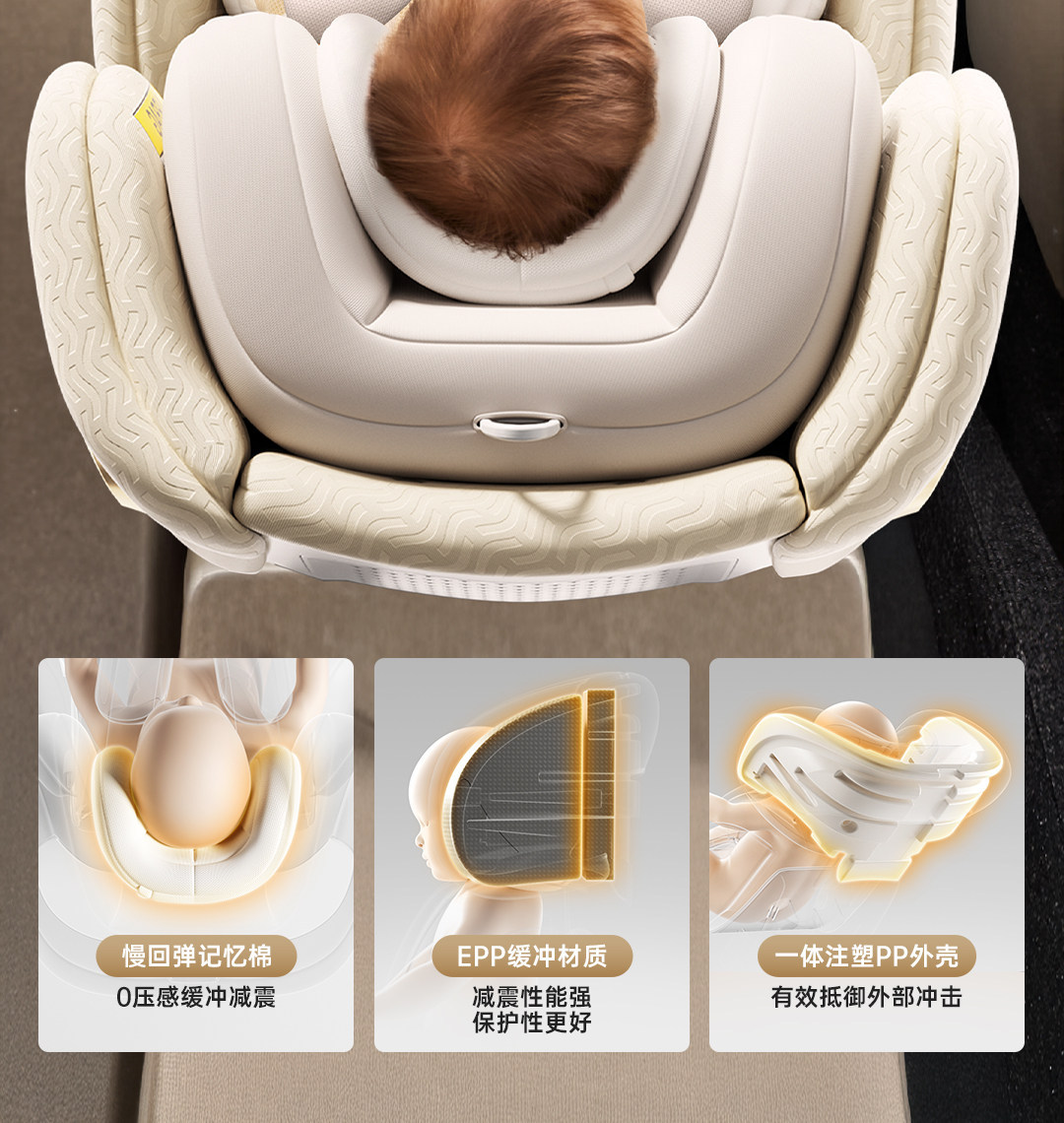 Hagaday Safety Seat for Infants, Suitable for Zhixing 3 and Zhixing 5 Cars, for Children Aged 0-12, with Ventilation