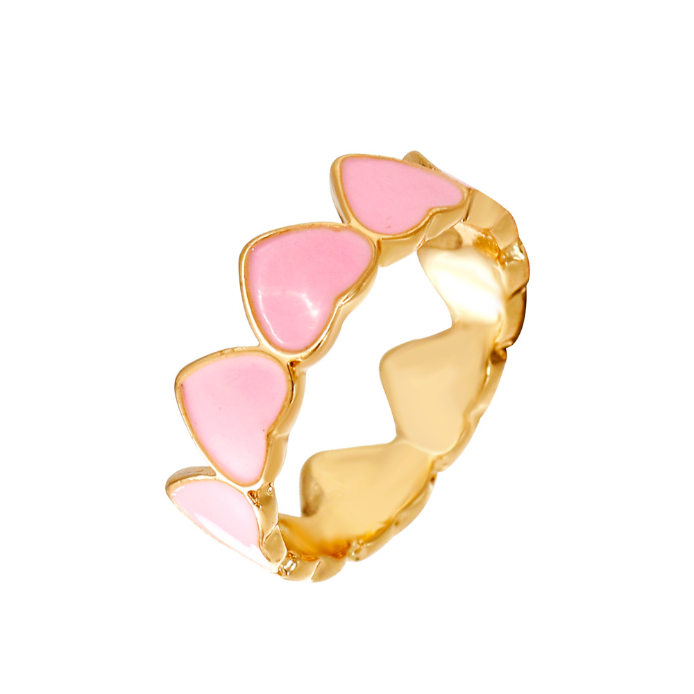 الجملة مجوهرات الحلوى اللون القلب حلقة Nihaojewelry display picture 7