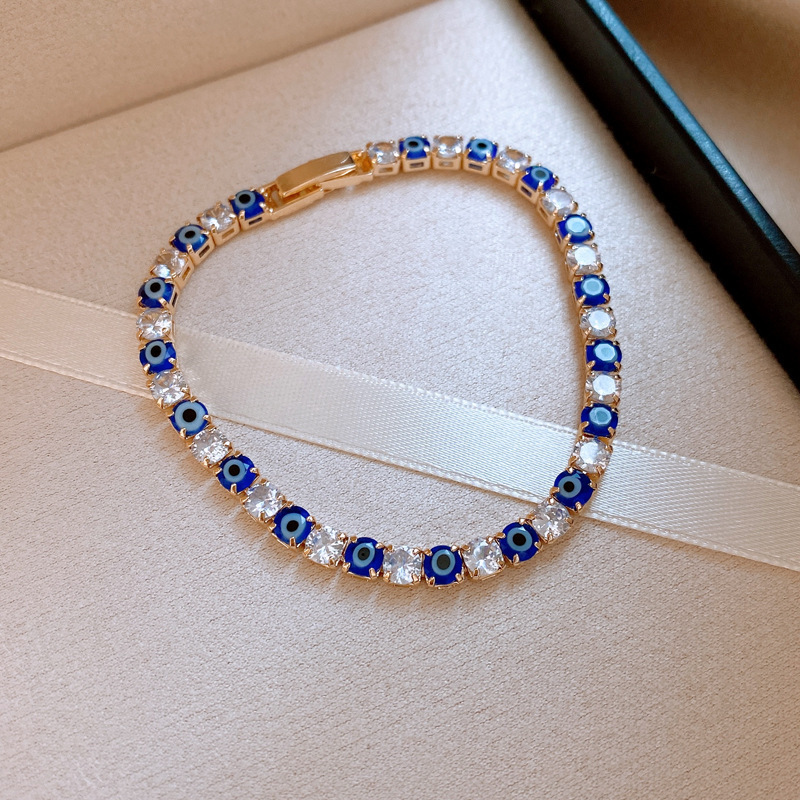 81#팔찌 - 파란색 - 얼룩