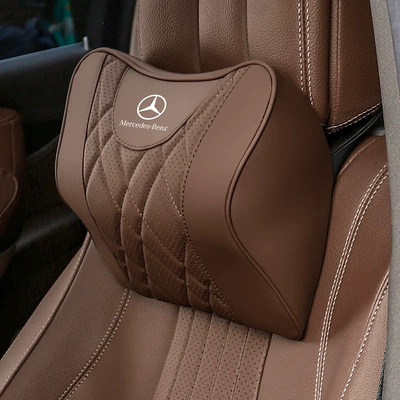 24 models of Mercedes-Benz seat cushions for the new E300L/GLC/E-Class C260L/b/mlA200L, with lumbar support and headrests in the same color as the original car (Headrest) - 1-mercedes-benz-headrest-chestnut-brown
