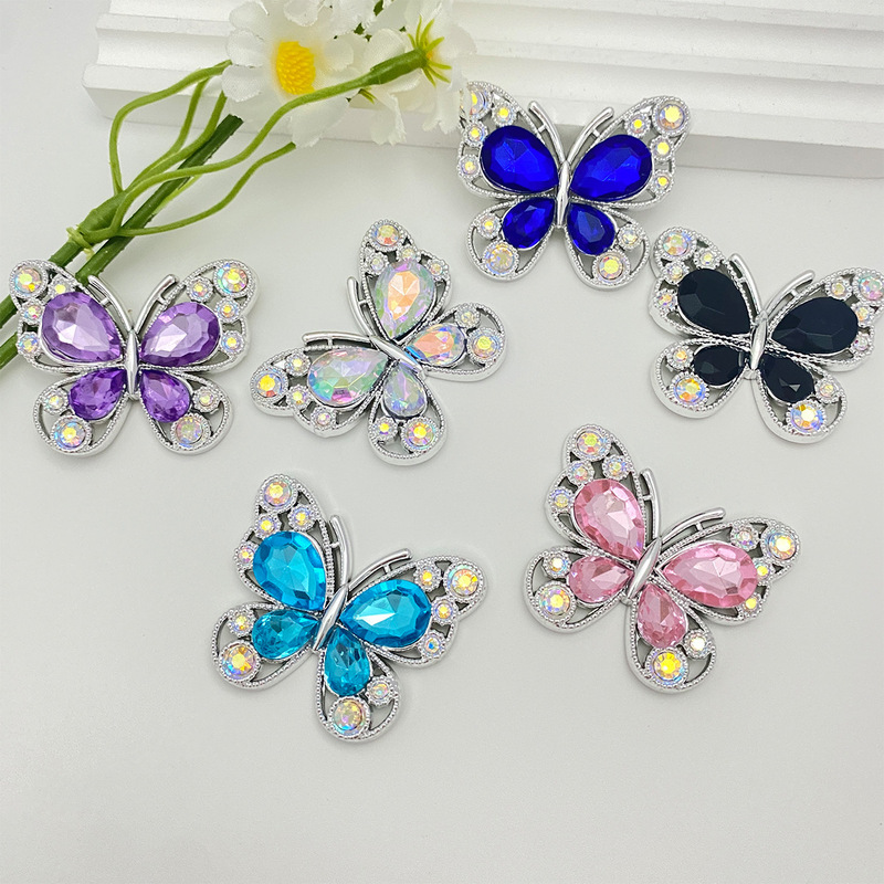 Cross-Border New Resin Diamond-Encrusted High-End Butterfly DIY Mobile Phone Case Clogs Car Air Outlet Accessories Cross-Border New Resin Diamond-Encrusted High-End Butterfly DIY Mobile Phone Case Clogs Car Air Outlet Accessories