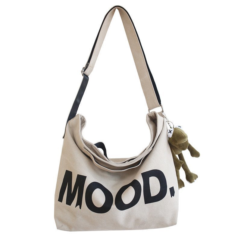 Canvas bag large capacity female ins style fashion Korean style slung bag female 2022 new trend shoulder bag wholesale