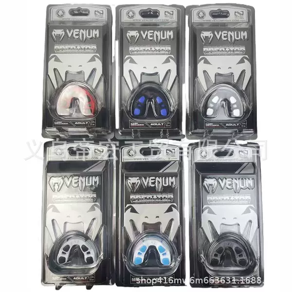 Ve Venomous Fang Boxing Mouthguard Three-Layer Thickened Muay Thai Sports Sanda Taekwondo Breathable Anti-Wear Mouthguard