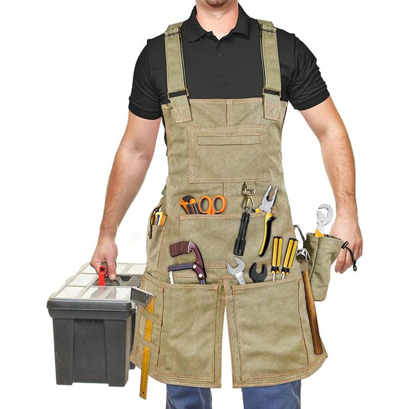 Con cremallera gruesa lona verde militar