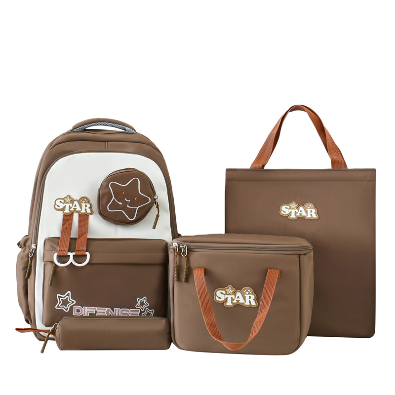 Zaini per bambini per studenti delle scuole primarie e secondarie, alla moda e alla moda, borsa termica per il pranzo, grande capacità, set da quattro pezzi, zaino casual_voghion.com