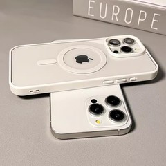 iPhone17対応 透明マグネット式スマホケース Apple16 アクリル製 全面保護 耐衝撃 シリコン製 無地保護カバー