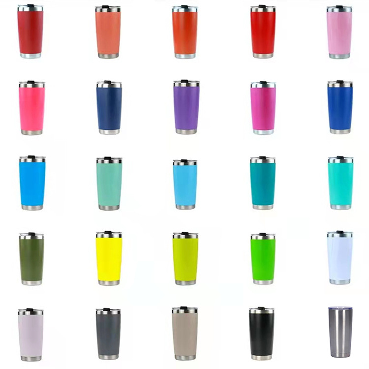 Fábrica suministro directo de 20oz tazas de automóviles 304 tazas de acero inoxidable de doble capa de inyección de vacío para automóviles tazas de hielo tazas de cola