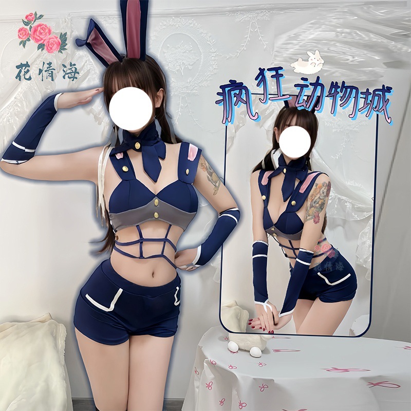 Flower Love Sea Sex Lingerie New Sexy Bunny Uniform Small Chest Temptation Shame Hot Pajamas A414