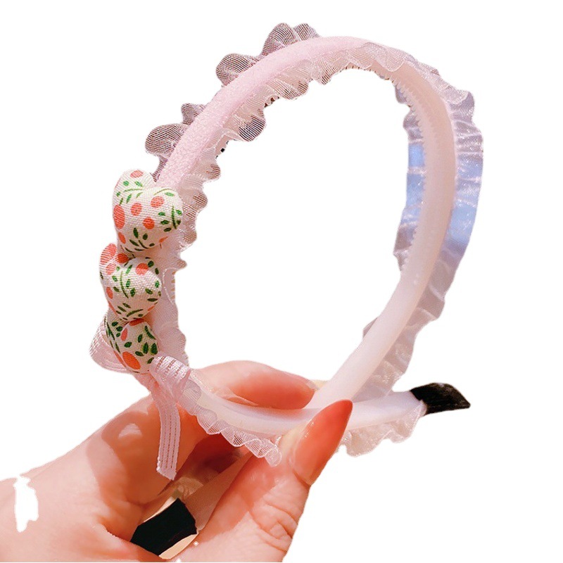 La diadema de arco de malla de Corea del Sur para niños no duele el tocado de pelo antideslizante horquilla de pelo roto accesorios para el cabello de diadema linda de niña