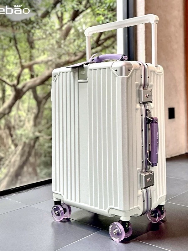 Exported to Japan 2026 new model wheeled suitcase for women, carry-on 24inch travel suitcase 26inch high-end aluminum frame suitcase
