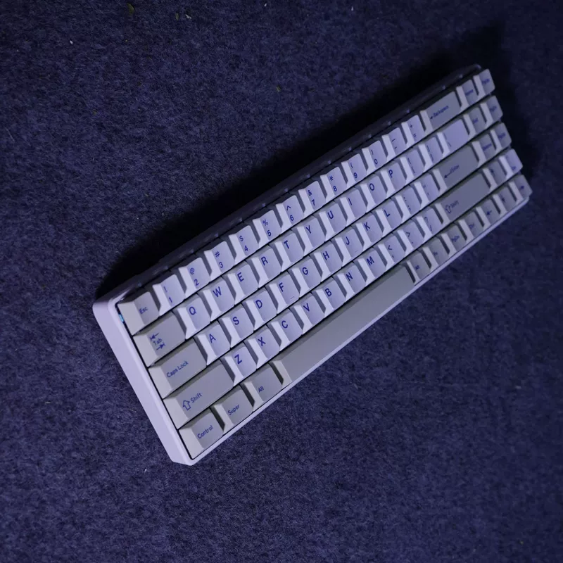 Кейкапы серо-белые ретро PBT полный набор