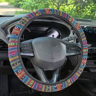 Steering wheel cover wheel cover without inner - ethnic-style-handle-cover-38cm