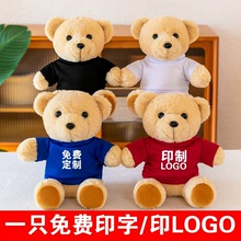 泰迪熊公仔娃娃玩偶小熊毛绒玩具熊公司庆典活动礼品礼物logo制作