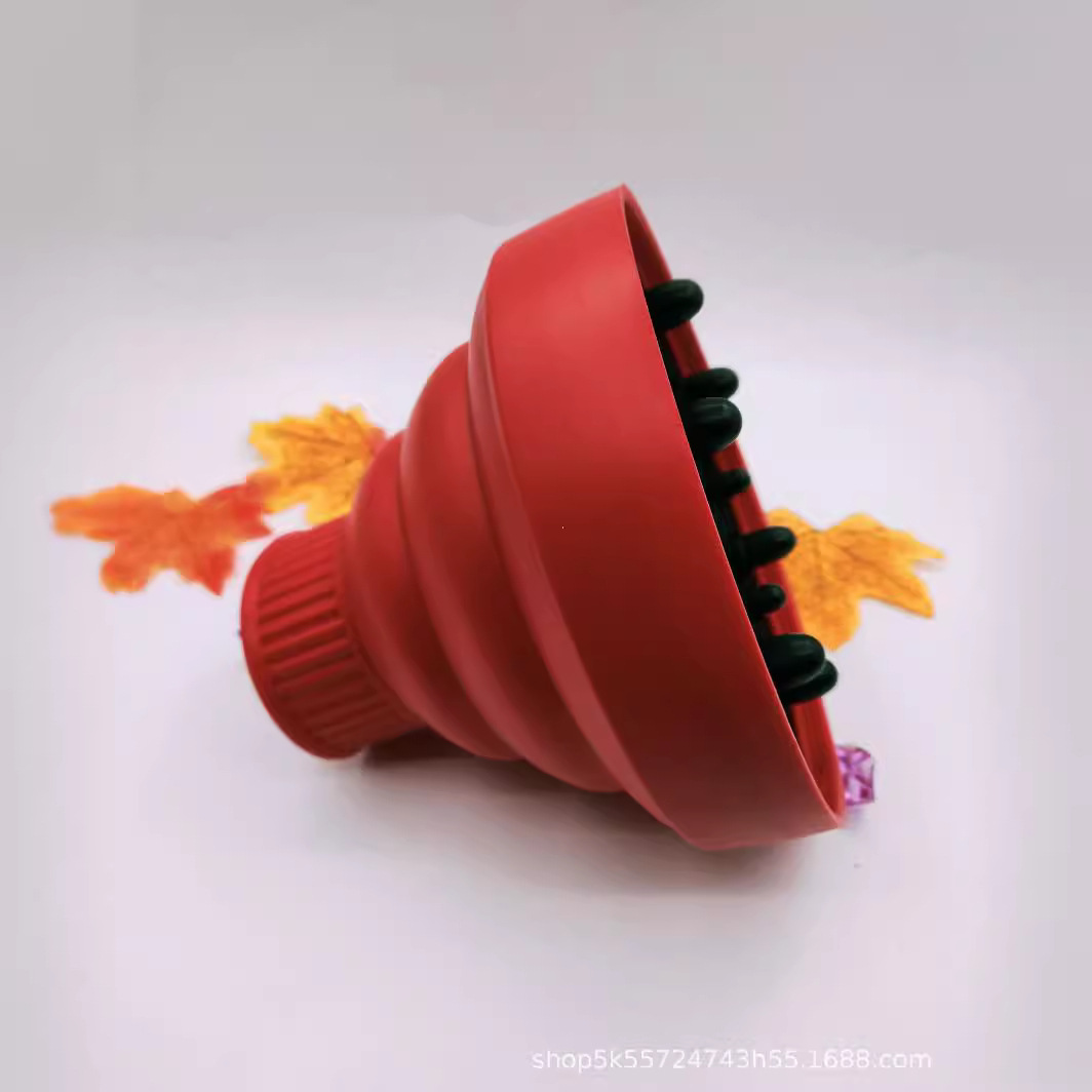 Secador de pelo de silicona Capucha plegable de silicona retráctil secador de pelo conformación Capucha plegable multiusos secador de pelo cubierta