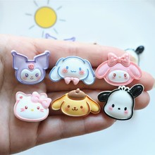 描边可爱三丽鸥树脂配件 亮面diy手机壳奶油胶文具头饰发夹饰品批
