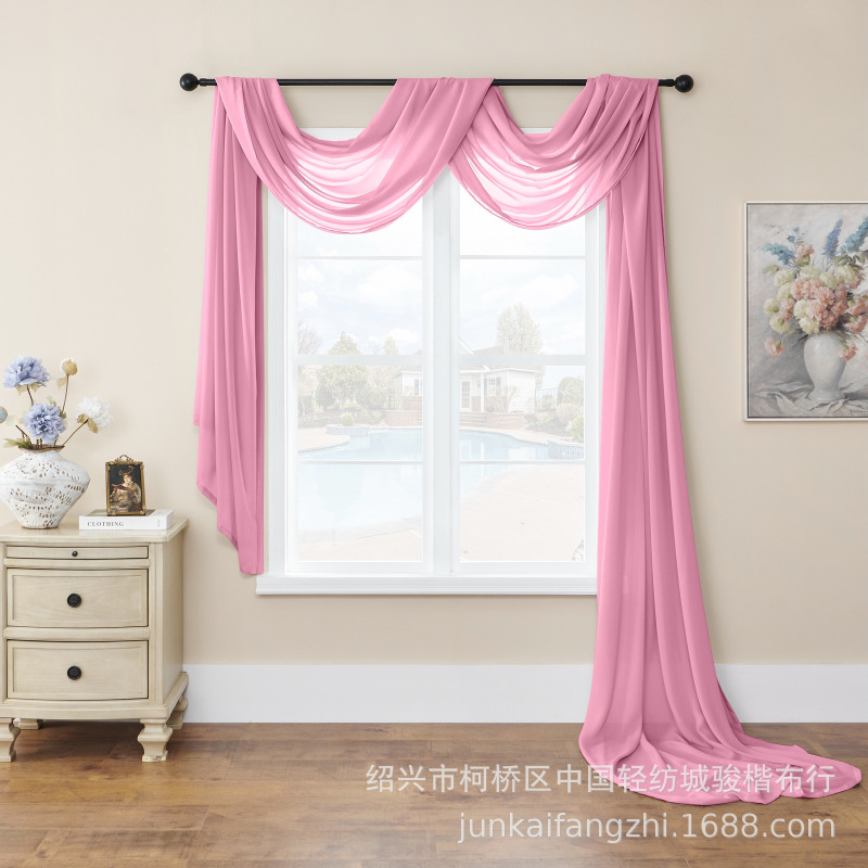 Cross-border Hot Selling E-Commerce Amazon Solid Color Trilon Multicolor Window Screen Outdoor Wedding Decoration Home Curtain Cross-border Hot Selling E-Commerce Amazon Solid Color Trilon Multicolor Window Screen Outdoor Wedding Decoration Home Curtain