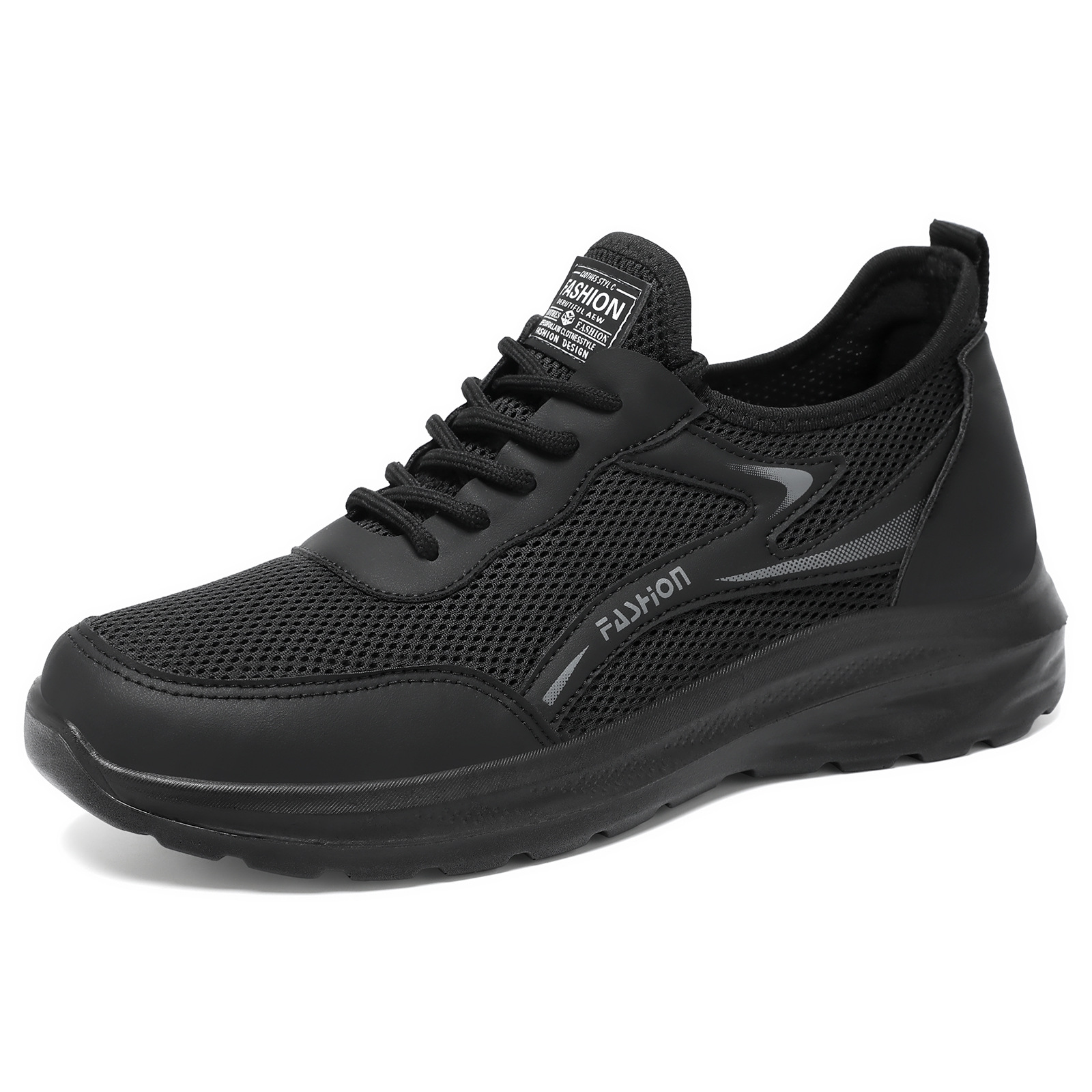 Zapatos de primavera para hombres, zapatos de malla transpirables, poliuretano ultraligero, zapatos de trabajo cómodos, zapatos deportivos casuales resistentes al desgaste para hombres