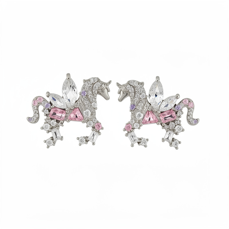 Collar de pony de piedra rosa ligero de lujo nicho cadena de clavícula de alta calidad exquisita conjunto de joyería al por mayor