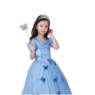 Foreign trade children's clothing sleeping beauty princess dress Frozen Elsa dress Cinderella performance dress a generation of hair