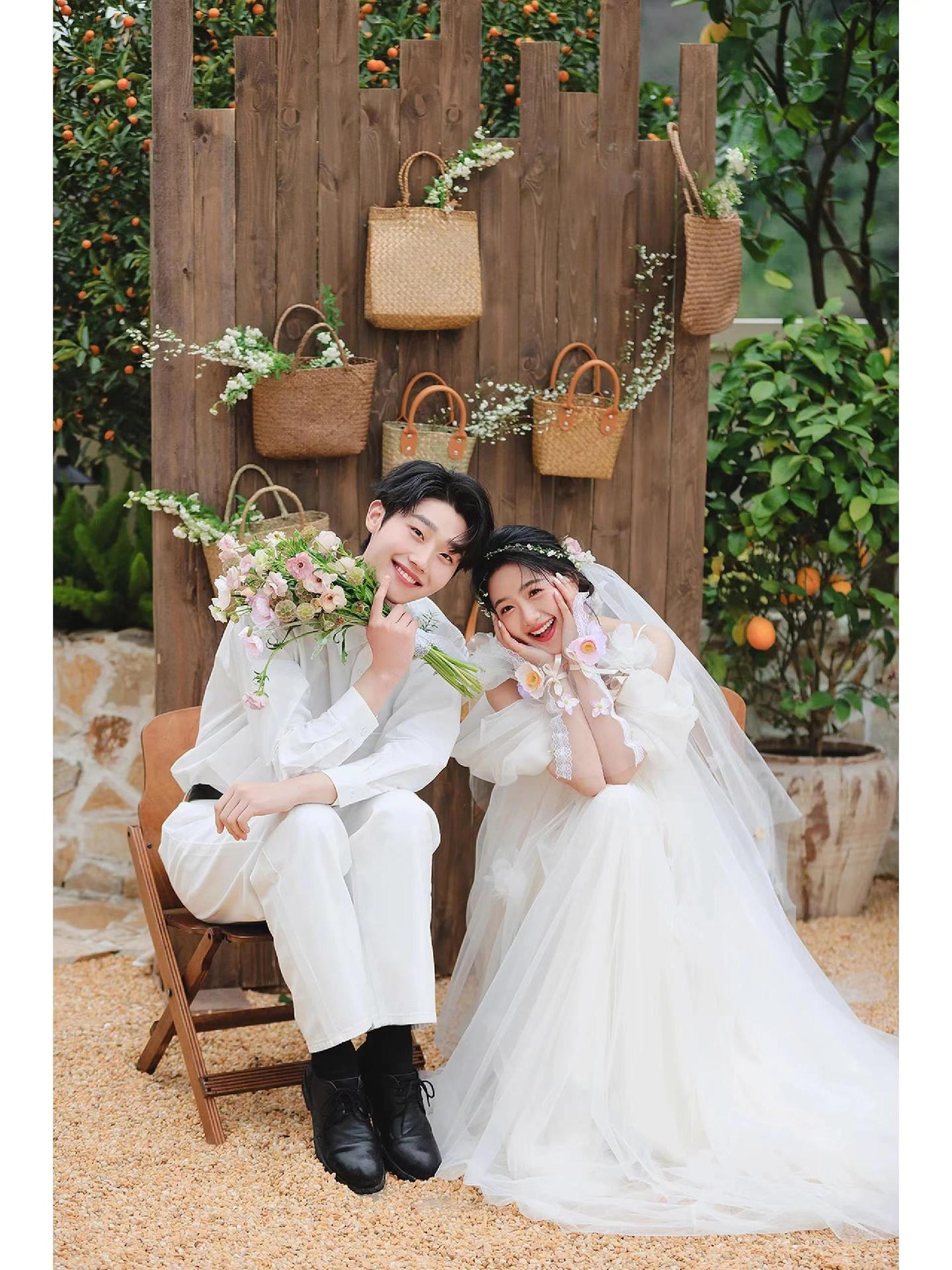 Fairy-style Niche Bridal Robe, Wedding Dress, Light Gauze For Reception, Studio Photography, Outdoor Travel Shoot Dress_ecoleips.com