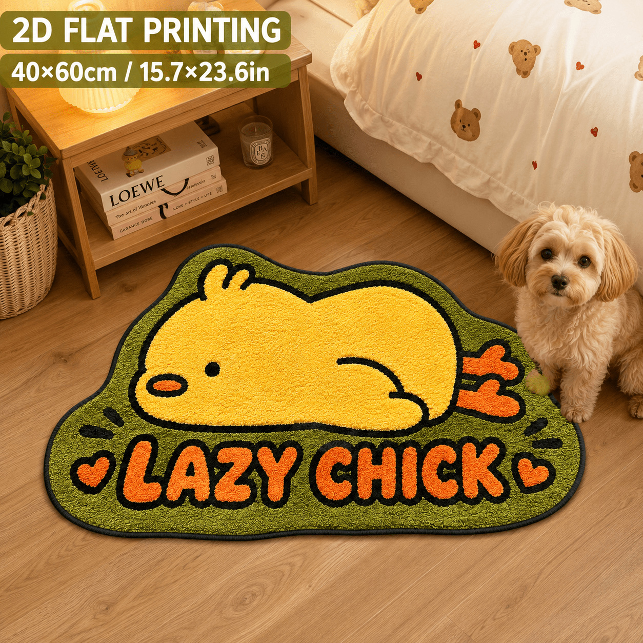 Cute Piggy Imitation Cashmere Floor Mat, Adorable Animal Bedroom Cooling Foot Mat, Bathroom Toilet Absorbent Mat TEMU