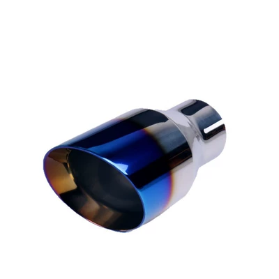 Exhaust pipe: steel muffler tailpipe with blue-plated