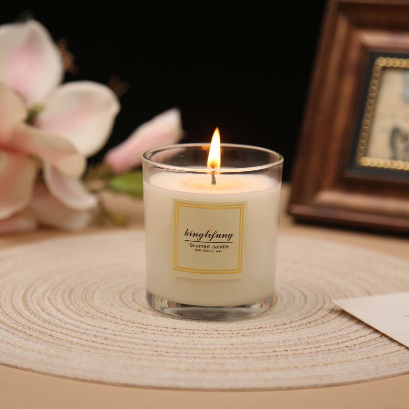 Cera de soja aromaterapia vela ins hogar simple adornos decorativos regalo de la mano fragancia recipiente de vidrio vela