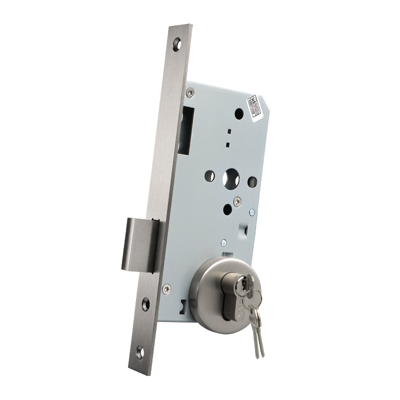 Cerradura de puerta de incendio personalizada de acero inoxidable 304 accesorios de cerradura de puerta de pozo de tubería estándar europeo 5572ZD unilateral cuerpo de cerradura de canal de lengua