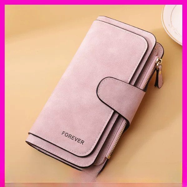 Cross-Border Hot-Selling Women's Long Wallet, Matte Pu Leather, High-End Feel, Clasp Closure, Multiple Card Slots, 70% off Wallet Clutch Bag