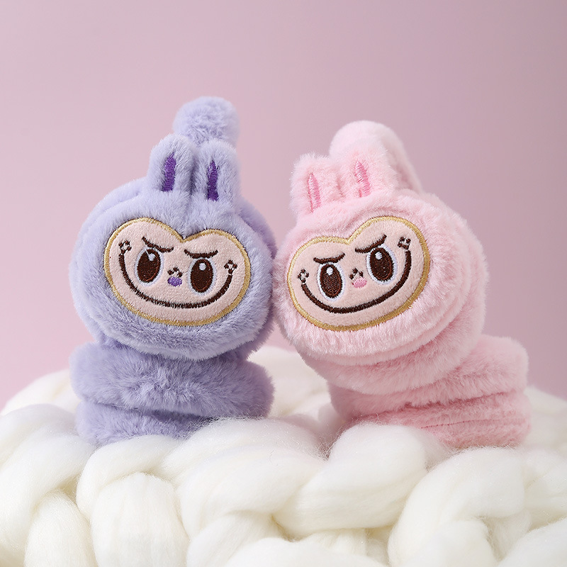 Labubu 子供用イヤーマフ冬の耳保護アーティファクトかわいいぬいぐるみ耳ウォーマー屋外サイクリング不凍液イヤーバッグ|undefined