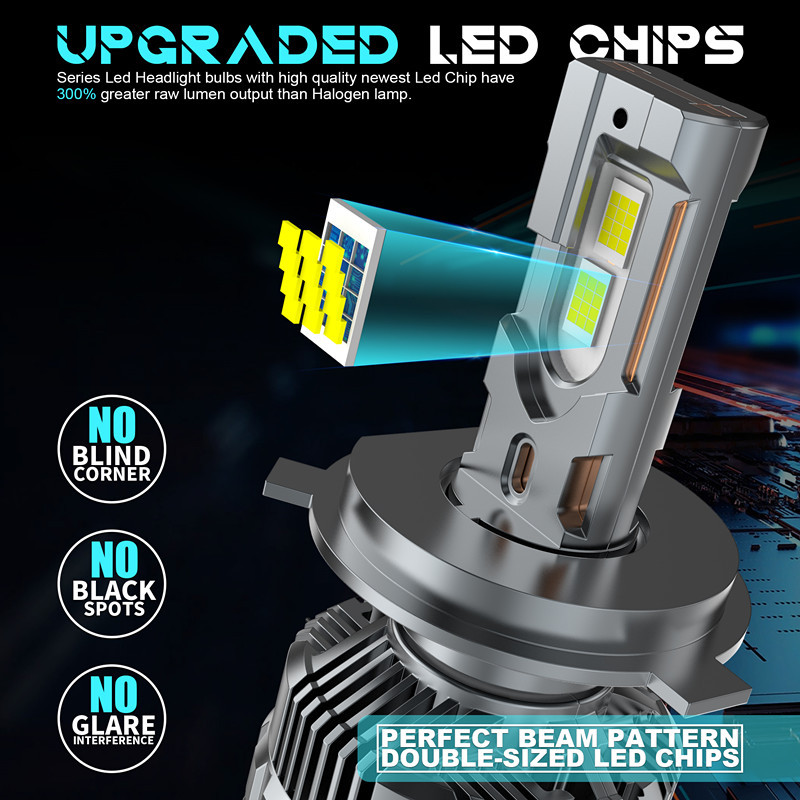 Nuevo V33 de alta potencia 360W super brillante potencia ajustable con decodificador LED delantero H4