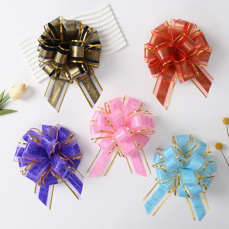 50 grandes rosas de nieve flores de bola de decoración de automóvil de boda flores de embalaje de flores de regalo de vacaciones cinta