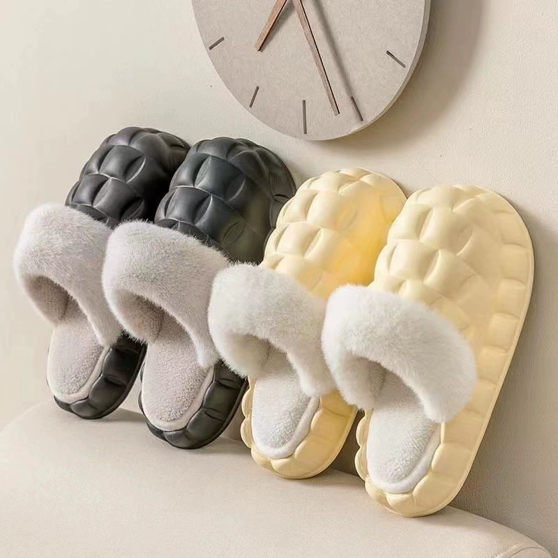 Зимние хлопковые тапочки для женщин 2025: новая модель, закрытый носок, для дома, теплые, плюшевые, для беременных, оптом