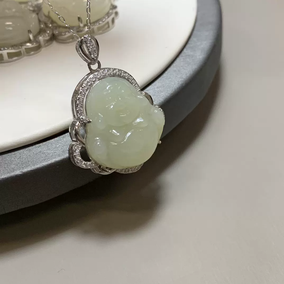 玉海实拍新中式风项链天然和田玉真品热销配饰毛衣链佛项链