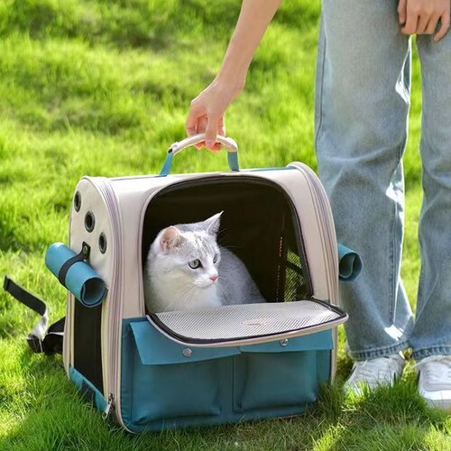 Cat Backpack Dual Shoulder Space Bag Cat Bag Outdoor Bag Portable Cat Backpack Breathable Dog Bag Cat Bag Pet Bag
