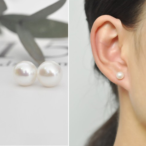 Yiwu jewelry wholesale hot sale simple earrings Japanese and Korean small bean pearl earrings for women