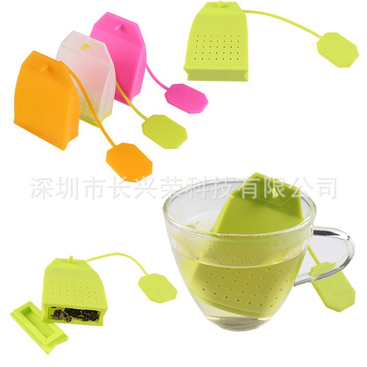 硅胶茶包茶漏 硅胶包滤茶器  硅胶包包形状泡茶器 创意懒人用品